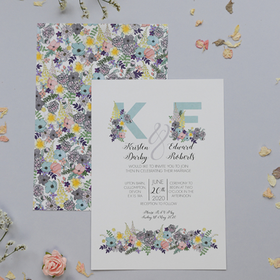 Amelia wedding stationery - invitation