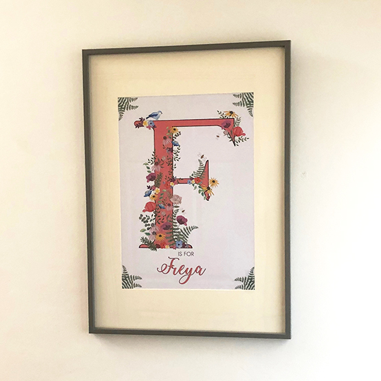 Personalised letter print